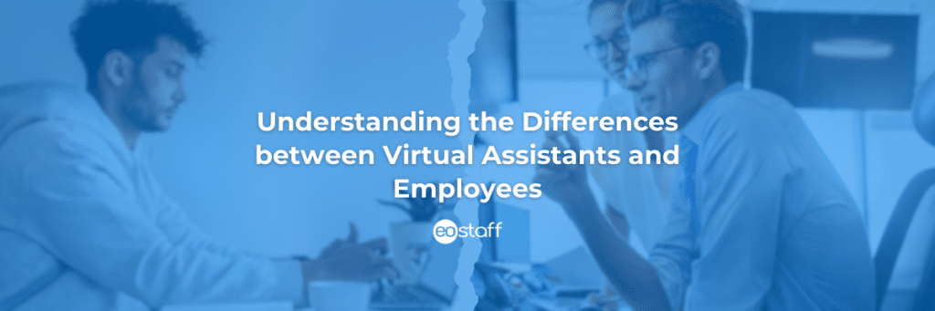 Illustration comparing Virtual Assistant and Employees roles: Understanding the Differences.